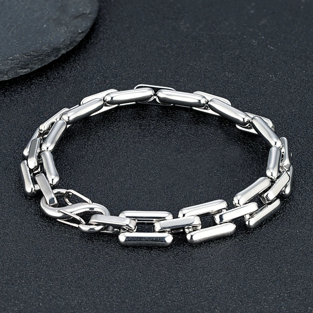 Luke Armband in Retro-Finish - vintage-inspirierte Oberfläche mit robustem Karabinerverschluss