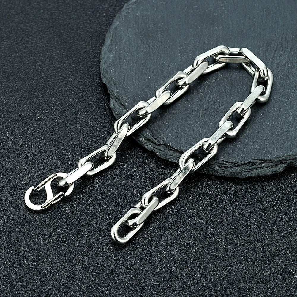 Armband Bicy aus Edelstahl - Vintage-Design inspiriert von Fahrradketten in Silber