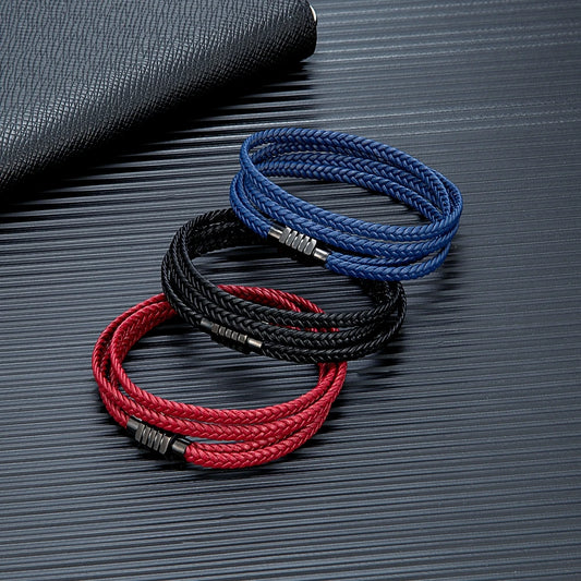Armband Dave - Nahaufnahme des hochwertigen geflochtenen Lederdesigns